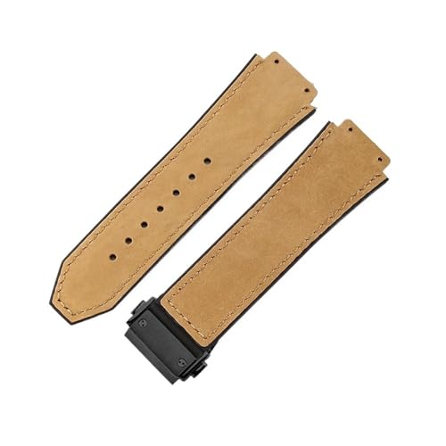 ZYFHYU Weiches, bequemes Uhrenarmband aus mattiertem Rindsleder for klassisches 19-mm-Armband Gummi for Herren und Damen zur Verwendung in Uhren(Brown-Black) von ZYFHYU