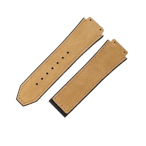 ZYFHYU Weiches, bequemes Uhrenarmband aus mattiertem Rindsleder for klassisches 19-mm-Armband Gummi for Herren und Damen zur Verwendung in Uhren(Brown-No buckle) von ZYFHYU