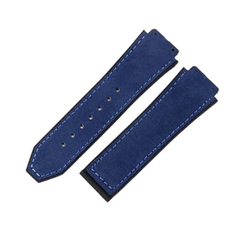 ZYFHYU Weiches, bequemes Uhrenarmband aus mattiertem Rindsleder for klassisches 19-mm-Armband Gummi for Herren und Damen zur Verwendung in Uhren(Sky Blue-No buckle) von ZYFHYU