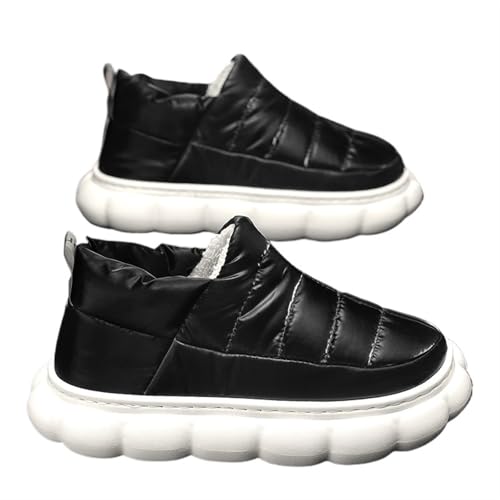 ZYFHYU Winter warme Baumwollschuhe for Männer Frauen wasserdichte Schneestiefel rutschfeste Plateau-Sneakers Männer Outdoor Herren Winterschuhe für Damen(Black,40) von ZYFHYU