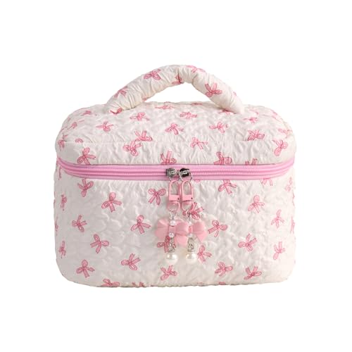 Große Kapazität Make-up-Tasche Schleifen Kosmetiktasche Handheld Reise Kulturtasche Kleingeld Geldbörse Make-up Aufbewahrung Waschschleifen Große Kapazität Wäschewechsel Geldbörse Ästhetische Kosmetik von ZYHARUKO