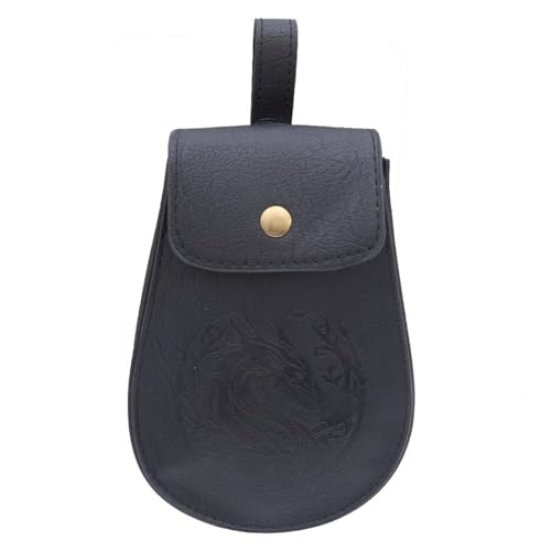 Mittelalter Ritter Kostüm Zubehör Renaissances Leder Gürteltaschen Hüfttasche Halloween Wikinger Kostüm Zubehör Wikinger Zubehör, F, Einheitsgröße, Mass Beauty von ZYHARUKO