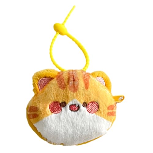 Plüsch-Katzen-Geldbörse, schöne Münztasche, Charm, Kopfhörerhülle, Cartoon-Tier-Aufbewahrungstasche, Münzbörse, schöne Kleingeld, Plüschkatzen, Schlüsselanhänger, Kopfhörer-Hülle, C, Mass Beauty von ZYHARUKO