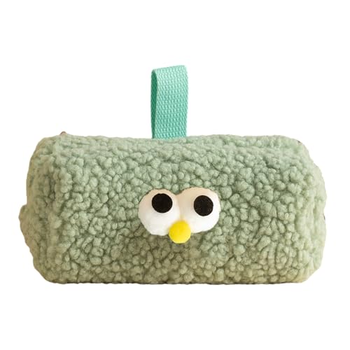 ZYHARUKO Federmäppchen mit großem Fassungsvermögen, pelziges Stifteetui, tragbare Organizer-Tasche, Reise-Kosmetik-Aufbewahrungstasche, großes Fassungsvermögen, grün von ZYHARUKO