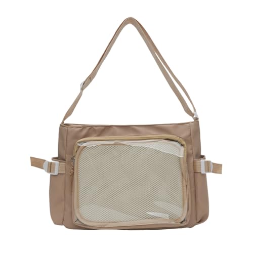 ZYHARUKO Praktische Nylontasche mit verstellbarem Riemen, transparentes Abzeichen, Schaufenster, Handtasche für den täglichen Gebrauch, Schule, Pendeln, Einkaufen, leichte, ergonomische Umhängetasche ZYHARUKO Praktische Nylontasche mit verstellbarem Riemen, transparentes Abzeichen, Schaufenster, Handtasche für den täglichen Gebrauch, Schule, Pendeln, Einkaufen, leichte, ergonomische Umhängetasche von ZYHARUKO