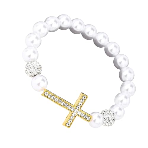 ZYHARUKO Religiöser Anhänger mit dehnbarem Gummiband, mit strukturierten Stein-Details, geeignet für legere oder formelle Anlässe, religiöse Perlen, Einheitsgröße, Wie beschrieben von ZYHARUKO