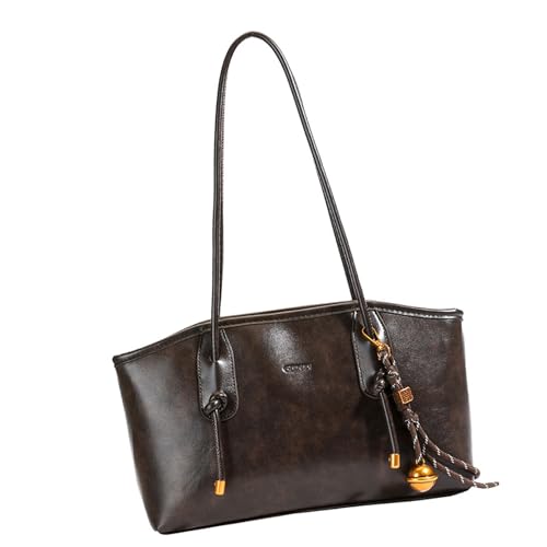 ZYHARUKO Stilvolle Damen-Umhängetasche, Pendlertasche, PU-Leder, Unterarm, große Kapazität, Achselhöhle, trendige Handtaschen, große Kapazität, Schulter für Damen, trendige Achselhöhle, stilvolle von ZYHARUKO
