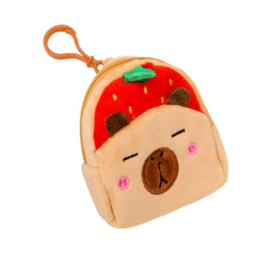 ZYHARUKO Taschen für Damen, Cartoon-Capybara-Münzgeldbörse, Kopfhörer-Aufbewahrungstasche, kleine Kleingeldtasche, Geldtasche, schöne Münztasche, Plüsch-Ohrstöpsel-Tasche, 02style, M1877 von ZYHARUKO
