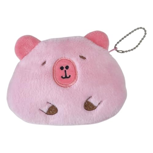 ZYHARUKO Taschen für Damen, niedliches Capybara-Plüsch-Münzgeldbörse, weiche Kleingeldtasche, multifunktionale Geldtasche, kleine Geldbörse für Snacks und Schokolade, rose, M391 von ZYHARUKO