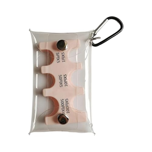 ZYHARUKO Taschen für Frauen, japanischer Yen-Münzhalter, Organizer, Münzsortierer, Geldbörse, transparent, Schlüsselanhänger, Münzgeldbörse, Reise-Münzaufbewahrung, Organizer, rose, M1791 von ZYHARUKO