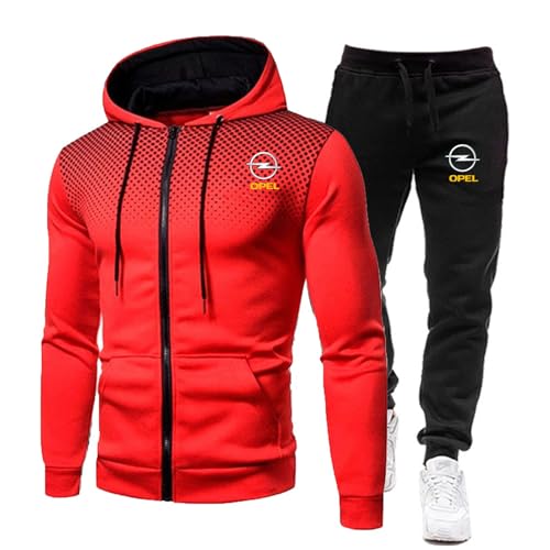 ZYHJZ Trainingsanzug-Sets für Teenager für Opel, Sweatshirt, Kapuzenpullover und Jogginghose für Herren, Laufhose im Frühlings- und Herbststil, komplettes Set für Sportkleidung,Red-XL ZYHJZ Trainingsanzug-Sets für Teenager für Opel, Sweatshirt, Kapuzenpullover und Jogginghose für Herren, Laufhose im Frühlings- und Herbststil, komplettes Set für Sportkleidung,Red-XL von ZYHJZ