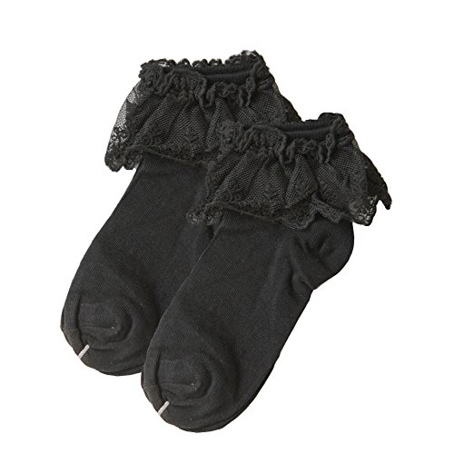 ZYHstore Damen Rüschensocken Spitze Trimmen Söckchen mit Rüschen Frilly Knöchelsocken Lolita Prinzessin Socken für Frauen Mädchen ZYHstore Damen Rüschensocken Spitze Trimmen Söckchen mit Rüschen Frilly Knöchelsocken Lolita Prinzessin Socken für Frauen Mädchen von ZYHstore