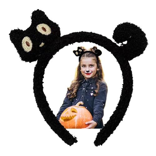 ZYJLM Katzen-Haarband, Halloween, schwarz, Katzenohren, Plüsch, weich, niedlich, zum Waschen des Gesichts, Make-up, Hautpflege, Haar-Accessoires ZYJLM Katzen-Haarband, Halloween, schwarz, Katzenohren, Plüsch, weich, niedlich, zum Waschen des Gesichts, Make-up, Hautpflege, Haar-Accessoires von ZYJLM