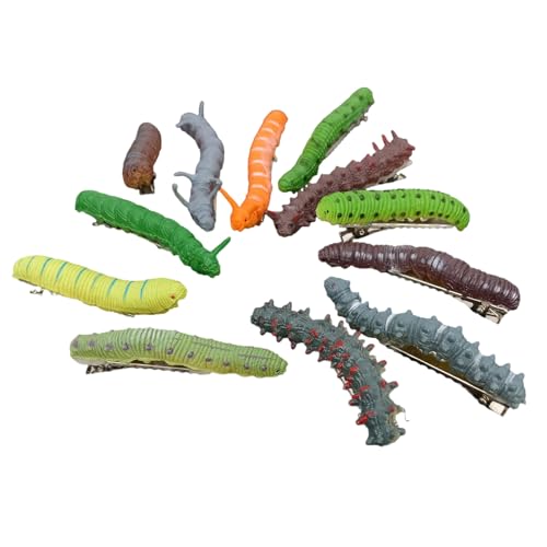 Set mit 12 vielseitigen Raupen Haarnadeln Einzigartige Raupen Haarspangen Dekoration Stilvolle Haarspange Haarschmuck von ZYKEJJDDAK