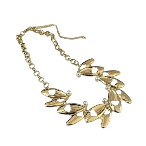 ZYKEJJDDAK 2023 Neue industrielle Halskette, trendige herzförmige Halskette, stilvolle Ketten für Mode nach vorne, 35 cm, Kupfer, Kein Edelstein von ZYKEJJDDAK