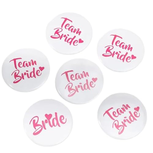 ZYKEJJDDAK 6/8/11 Stück Brautknöpfe Hochzeit Party Button Pins Braut Button Pins für Hochzeit Brautparty Party, 6cm x 6cm x 3cm, Eisen von ZYKEJJDDAK