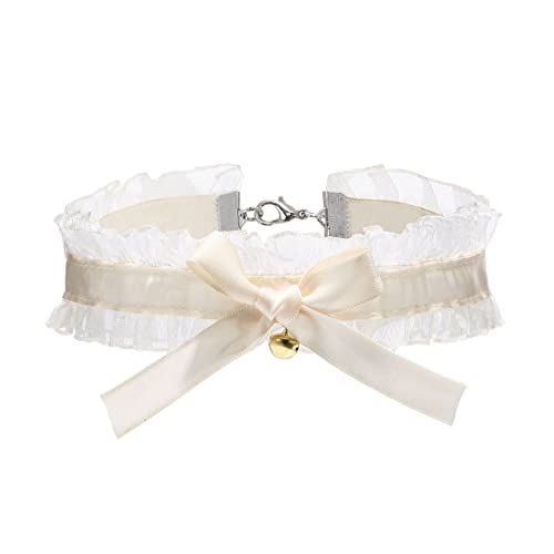 ZYKEJJDDAK Choker-Halskette mit Spitze, Schleife, modisch, Vintage-Stil, weiche Spitze, Cahin-Band, 5.07x3.12in, Stoff, Kein Edelstein ZYKEJJDDAK Choker-Halskette mit Spitze, Schleife, modisch, Vintage-Stil, weiche Spitze, Cahin-Band, 5.07x3.12in, Stoff, Kein Edelstein von ZYKEJJDDAK