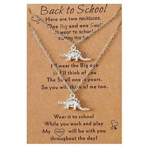 ZYKEJJDDAK Dinosaurier-Anhänger für Damen und Mädchen, modisch, elegant, verstellbar, Dinosaurier-Kette, 2 Stück von ZYKEJJDDAK