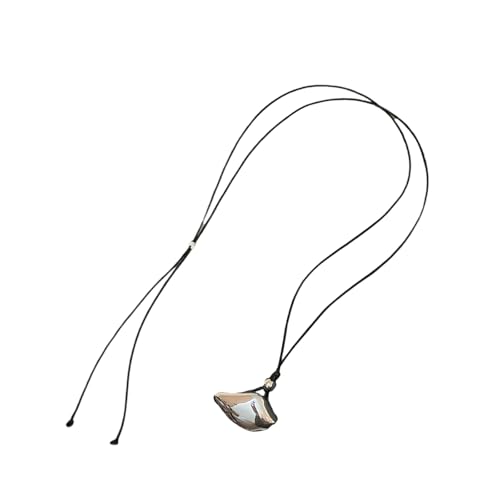 ZYKEJJDDAK Einfache und elegante Metallkette Damen Französisch Retro Metall Ginkgoblatt Anhänger Halskette Verstellbar Leder ZYKEJJDDAK Einfache und elegante Metallkette Damen Französisch Retro Metall Ginkgoblatt Anhänger Halskette Verstellbar Leder von ZYKEJJDDAK