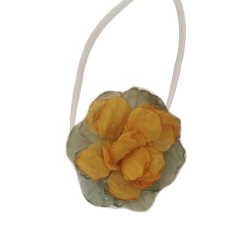 ZYKEJJDDAK Elegante Gothic-Blumen-Schlüsselbein-Kette, Halskette, Damen, Hochzeit, Braut, verstellbar, Mariage-Schmuck, 130cm 45cm, 1 Stück, Kein Edelstein von ZYKEJJDDAK