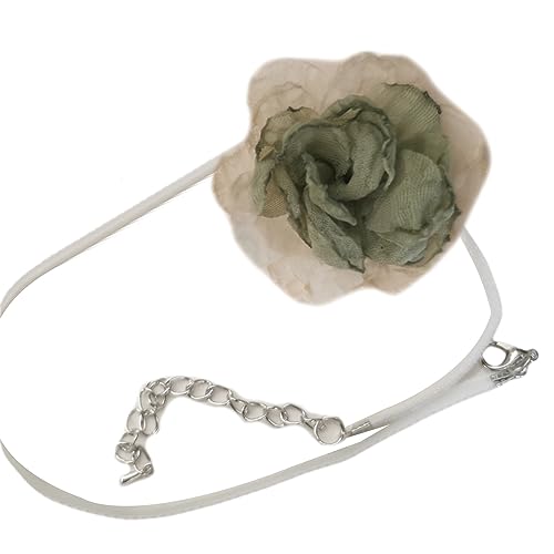 ZYKEJJDDAK Elegante Gothic-Blumen-Schlüsselbein-Kette, Halskette, Damen, Hochzeit, Braut, verstellbar, Mariage-Schmuck, 130cm 45cm, 1 Stück, Kein Edelstein von ZYKEJJDDAK