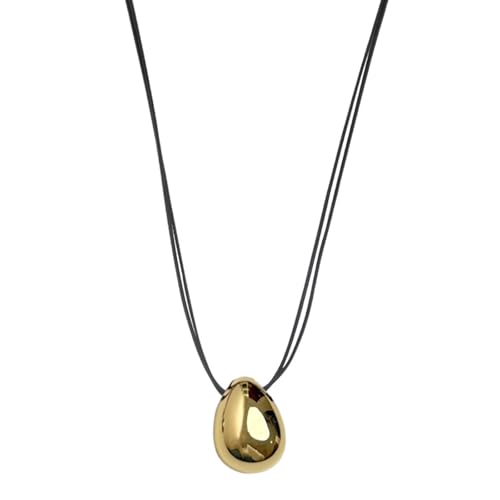 ZYKEJJDDAK Elegante Halskette mit Tropfenanhänger, vielseitig, doppellagig, Wachsschnur, Halskette mit Tropfen-Akzent, stilvoller Hals, 112cm2.8cm*2.1cm, Metall, Kein Edelstein ZYKEJJDDAK Elegante Halskette mit Tropfenanhänger, vielseitig, doppellagig, Wachsschnur, Halskette mit Tropfen-Akzent, stilvoller Hals, 112cm2.8cm*2.1cm, Metall, Kein Edelstein von ZYKEJJDDAK