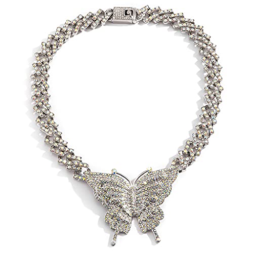 ZYKEJJDDAK Für Schmetterling Choker Halsketten für Frauen Mutter Tochter Halskette für Schmetterling Anhänger Funkelnde Kette Muttertag ZYKEJJDDAK Für Schmetterling Choker Halsketten für Frauen Mutter Tochter Halskette für Schmetterling Anhänger Funkelnde Kette Muttertag von ZYKEJJDDAK