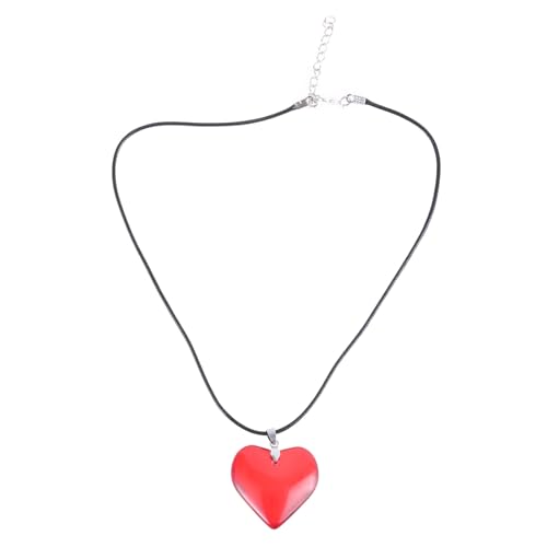ZYKEJJDDAK Goth Chains Necklace Hyperbole Punk Choker with Big Heart Pendant Clavicle Chain Bead Rope Chain Choker Hip-Hop, 5.07x3.12in, Legierung, Glas, Wachsseil, Kein Edelstein ZYKEJJDDAK Goth Chains Necklace Hyperbole Punk Choker with Big Heart Pendant Clavicle Chain Bead Rope Chain Choker Hip-Hop, 5.07x3.12in, Legierung, Glas, Wachsseil, Kein Edelstein von ZYKEJJDDAK
