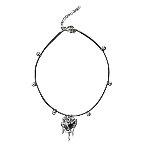 ZYKEJJDDAK Halsband-Halskette mit faszinierendem Herz-Anhänger, Schmuck, glatte und bequeme Halsketten von ZYKEJJDDAK