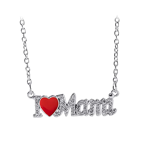 ZYKEJJDDAK Halskette in Herzform, Buchstabenform, Choker-Anhänger, Choker, Party-Zubehör für Mutter und Frauen, 455cm, Metall, Kein Edelstein ZYKEJJDDAK Halskette in Herzform, Buchstabenform, Choker-Anhänger, Choker, Party-Zubehör für Mutter und Frauen, 455cm, Metall, Kein Edelstein von ZYKEJJDDAK