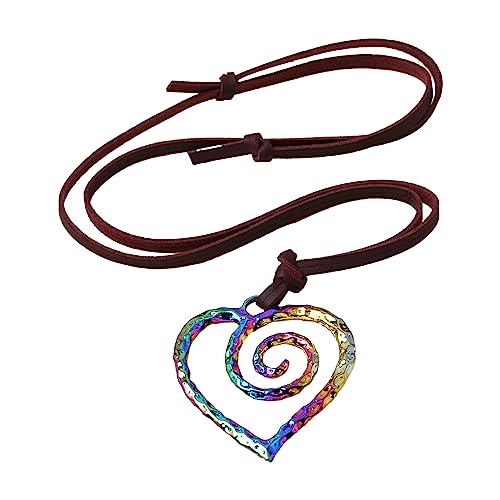 ZYKEJJDDAK Halskette mit Herz-Anhänger für Damen und Mädchen, lange Kette, Halsband, Leder, gewebter Schmuck, Valentinstag, 65 cm, Legierung und Leder, Kein Edelstein ZYKEJJDDAK Halskette mit Herz-Anhänger für Damen und Mädchen, lange Kette, Halsband, Leder, gewebter Schmuck, Valentinstag, 65 cm, Legierung und Leder, Kein Edelstein von ZYKEJJDDAK