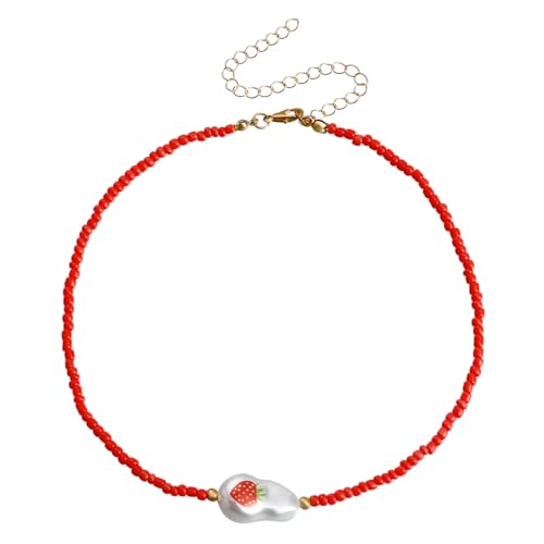 ZYKEJJDDAK Halskette mit Kunstharz-Perlen und künstlichen Perlen, Schlüsselbeinkette, Statement-Schmuck, Bohemia ZYKEJJDDAK Halskette mit Kunstharz-Perlen und künstlichen Perlen, Schlüsselbeinkette, Statement-Schmuck, Bohemia von ZYKEJJDDAK