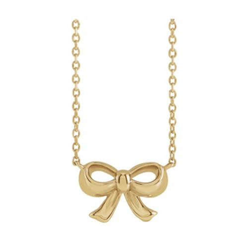 ZYKEJJDDAK Halskette mit Perlen und Schleife, exquisiter Halsband, exquisite Schlüsselbeinkette, verstellbare Halskette für Damen, 40 cm, Kupfer, Kein Edelstein von ZYKEJJDDAK