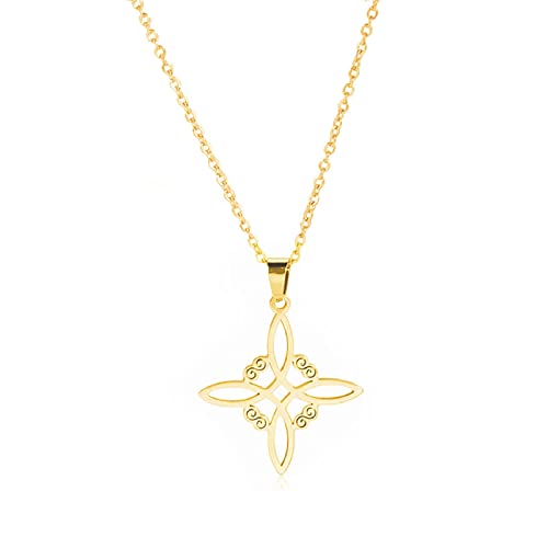 ZYKEJJDDAK Halskette mit keltischem Knoten, Edelstahl, geometrischer Anhänger, Vintage-Stil, 3.51x2.73in, Edelstahl, Kein Edelstein ZYKEJJDDAK Halskette mit keltischem Knoten, Edelstahl, geometrischer Anhänger, Vintage-Stil, 3.51x2.73in, Edelstahl, Kein Edelstein von ZYKEJJDDAK
