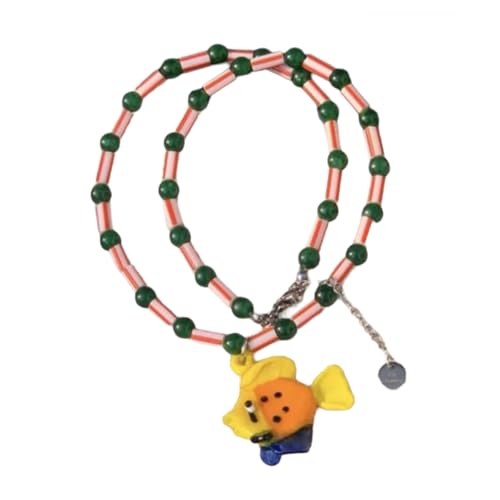 ZYKEJJDDAK Handgefertigte Halskette mit Fisch-Anhänger, aus Glas, bunte Perlen, verstellbare Länge, Choker für stilvoll, 4.68x3.12in, Glasfisch Acryl, Kein Edelstein ZYKEJJDDAK Handgefertigte Halskette mit Fisch-Anhänger, aus Glas, bunte Perlen, verstellbare Länge, Choker für stilvoll, 4.68x3.12in, Glasfisch Acryl, Kein Edelstein von ZYKEJJDDAK