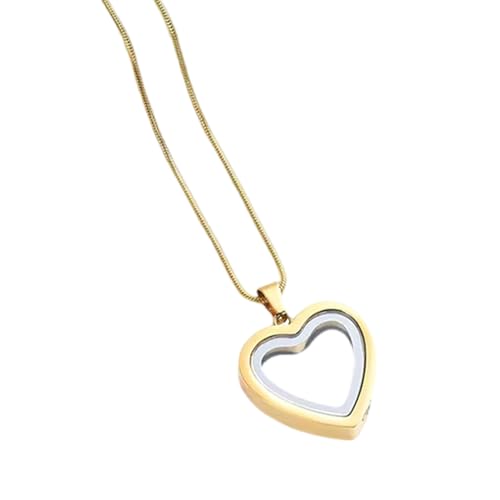 ZYKEJJDDAK Herz-Asche-Medaillon, Gedenkschmuck, Einäscherungsbox, Metall, Schatulle, Urnen-Halskette, 2x2cm, Edelstahl ZYKEJJDDAK Herz-Asche-Medaillon, Gedenkschmuck, Einäscherungsbox, Metall, Schatulle, Urnen-Halskette, 2x2cm, Edelstahl von ZYKEJJDDAK