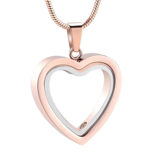 ZYKEJJDDAK Herz-Asche-Medaillon, Gedenkschmuck, Einäscherungsbox, Metall, Schatulle, Urnen-Halskette, 2x2cm, Edelstahl ZYKEJJDDAK Herz-Asche-Medaillon, Gedenkschmuck, Einäscherungsbox, Metall, Schatulle, Urnen-Halskette, 2x2cm, Edelstahl von ZYKEJJDDAK