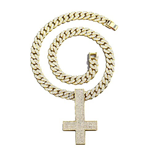 ZYKEJJDDAK Hip Hop Halsketten Anhänger Schlüsselbein Kette für Männer Frauen Kubanische Kette Sparkly Anhänger, 7.41x4.68in, Umweltfreundliche Legierung + 5A Strass, Kein Edelstein ZYKEJJDDAK Hip Hop Halsketten Anhänger Schlüsselbein Kette für Männer Frauen Kubanische Kette Sparkly Anhänger, 7.41x4.68in, Umweltfreundliche Legierung + 5A Strass, Kein Edelstein von ZYKEJJDDAK