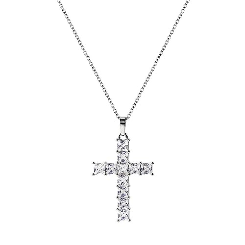 ZYKEJJDDAK Hip Hop Mädchen-Anhänger Halskette mit Brillant-Zirkonia, Rock-Party-Zubehör für Frauen, 2.34x1.56in, Kupfer, Kein Edelstein ZYKEJJDDAK Hip Hop Mädchen-Anhänger Halskette mit Brillant-Zirkonia, Rock-Party-Zubehör für Frauen, 2.34x1.56in, Kupfer, Kein Edelstein von ZYKEJJDDAK
