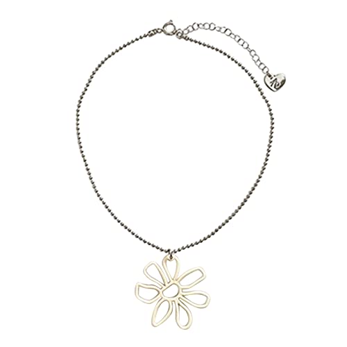 ZYKEJJDDAK Hohle Blume Anhänger Halskette Perlenkette Choker Persönlichkeit Blume Hip-Hop Halskette Schlüsselbein Kette, 485cm, Titanstahl, Kein Edelstein ZYKEJJDDAK Hohle Blume Anhänger Halskette Perlenkette Choker Persönlichkeit Blume Hip-Hop Halskette Schlüsselbein Kette, 485cm, Titanstahl, Kein Edelstein von ZYKEJJDDAK