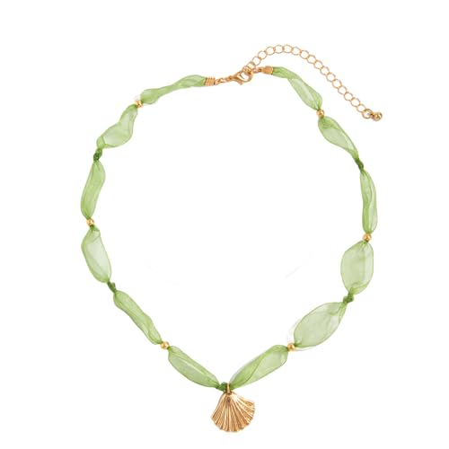 ZYKEJJDDAK Künstlerisches Meerestier-Design, zierliche Netz-Halskette, atmungsaktiver Anhänger, Schlüsselbeinkette, stilvoller Schmuck für den täglichen Gebrauch, 427cm, Garn + Legierung + CCB, Kein von ZYKEJJDDAK