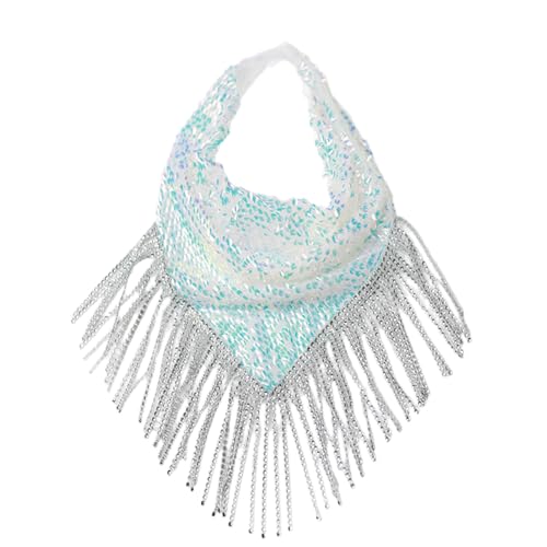 ZYKEJJDDAK Moderne Haarschals Bandana Strass Headwraps Junggesellinnenabschied Halstuch Quadratische Kopftücher, 70*35cm, Polyester, Kein Edelstein von ZYKEJJDDAK