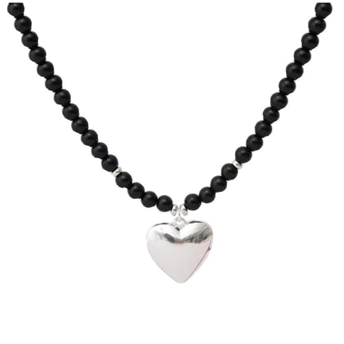 ZYKEJJDDAK Modische Glasperlen-Halskette für Frauen, Herz-Anhänger, Halskette, Mädchen, Choker-Halsband, Streetwear, 10.92x2.73in, Metall, Kein Edelstein ZYKEJJDDAK Modische Glasperlen-Halskette für Frauen, Herz-Anhänger, Halskette, Mädchen, Choker-Halsband, Streetwear, 10.92x2.73in, Metall, Kein Edelstein von ZYKEJJDDAK