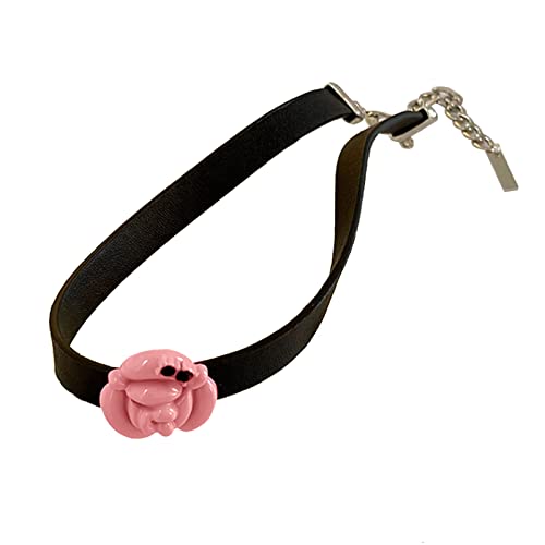 ZYKEJJDDAK Modische Halskette für Mädchen, Leder, Seil, Gothic, Stretch, Choker, Schmuck, Rosen-Blumen-Halskette ZYKEJJDDAK Modische Halskette für Mädchen, Leder, Seil, Gothic, Stretch, Choker, Schmuck, Rosen-Blumen-Halskette von ZYKEJJDDAK