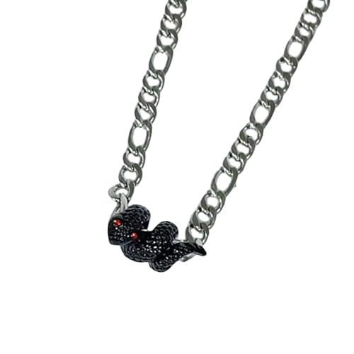 ZYKEJJDDAK Modische Schlangen-Anhänger-Halskette, jugendlicher Erwachsenen-Schmuck, verstellbare Halskette, geeignet für den täglichen Gebrauch, 7180cm, Metall, Kein Edelstein von ZYKEJJDDAK
