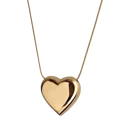 ZYKEJJDDAK Modische dünne Herz-Halskette, beliebte, minimalistische Pulloverkette, zierliche Schlüsselbeinkette, beliebter Damenschmuck ZYKEJJDDAK Modische dünne Herz-Halskette, beliebte, minimalistische Pulloverkette, zierliche Schlüsselbeinkette, beliebter Damenschmuck von ZYKEJJDDAK