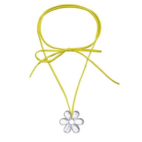 ZYKEJJDDAK Modische farbige Buchstabe Acryl Herz Anhänger Schlüsselbeinkette Temperament einfach kalt verstellbar langes Seil, 4.2cm, Acryl, Kein Edelstein von ZYKEJJDDAK