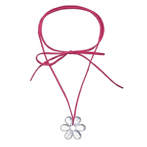 ZYKEJJDDAK Modische farbige Buchstabe Acryl Herz Anhänger Schlüsselbeinkette Temperament einfach kalt verstellbar langes Seil, 4.2cm, Acryl, Kein Edelstein von ZYKEJJDDAK