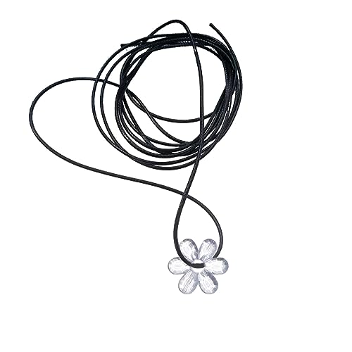 ZYKEJJDDAK Modische farbige Buchstabe Acryl Herz Anhänger Schlüsselbeinkette Temperament einfach kalt verstellbar langes Seil, 4.2cm, Acryl, Kein Edelstein von ZYKEJJDDAK