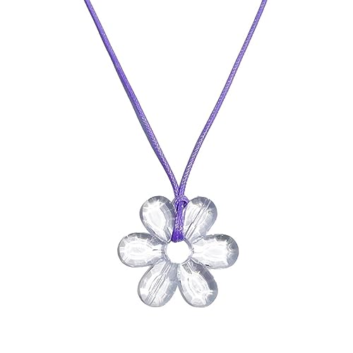 ZYKEJJDDAK Modische farbige Buchstabe Acryl Herz Anhänger Schlüsselbeinkette Temperament einfach kalt verstellbar langes Seil, 4.2cm, Acryl, Kein Edelstein von ZYKEJJDDAK